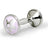 Whitehill Baby - Silverplated Dumbell Rattle - Pink Star