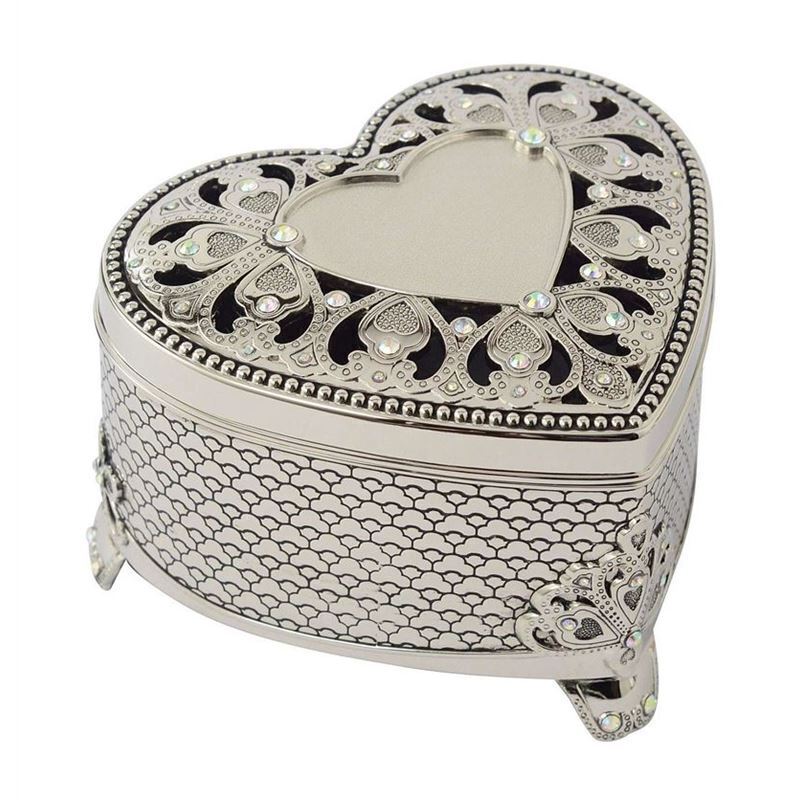 Whitehill Giftware - Heart-Shaped Trinket Box With Stones