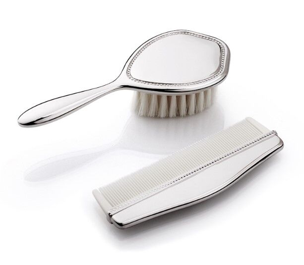 Whitehill Baby - Silverplated Child's Classic Brush And Comb 2pc Set