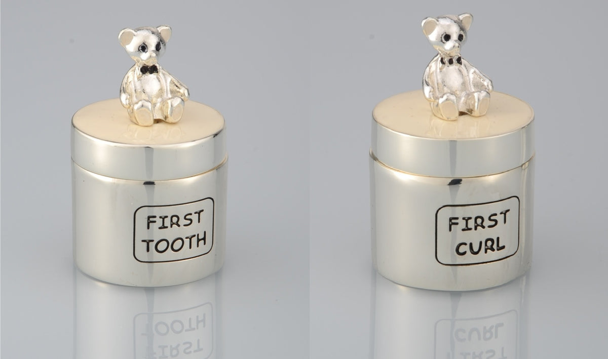 Whitehill Baby - 1st Tooth & Curl Box - Bear Set of 2