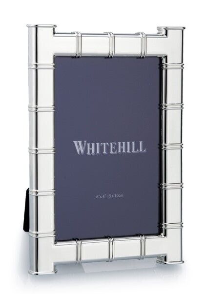 Whitehill Frames - Silver Plated Modern Bamboo Photo Frame 4x6inch