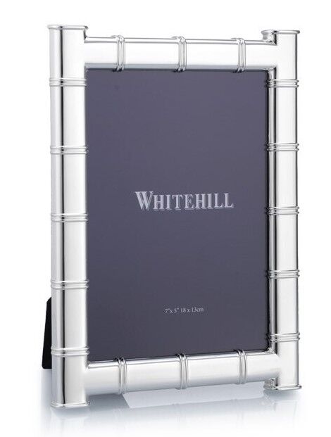 Whitehill Frames - Silver Plated Modern Bamboo Photo Frame 5x7inch