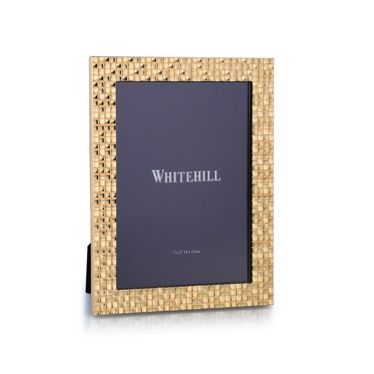 Whitehill Frames - Checkered Gold Finish Frame 5x7"