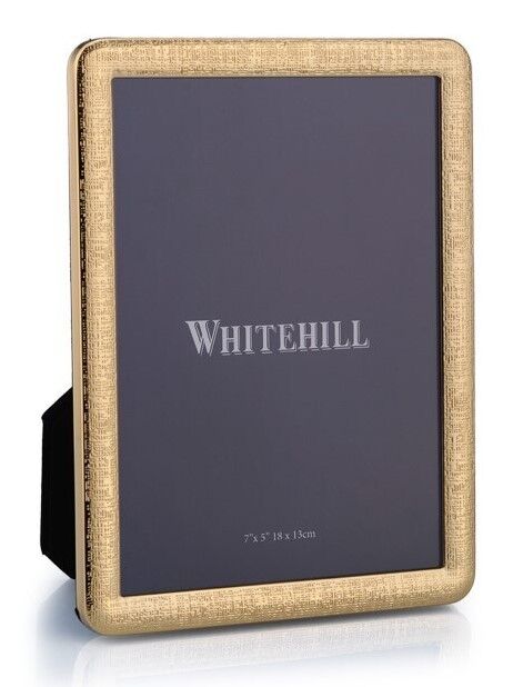 Whitehill Frames - Gold Finish Fabric Photo Frame 5x7"