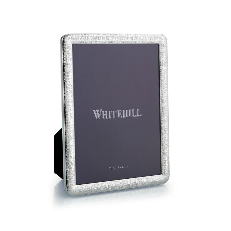 Whitehill Frames - Silver Finish Fabric Photo Frame 5x7inch