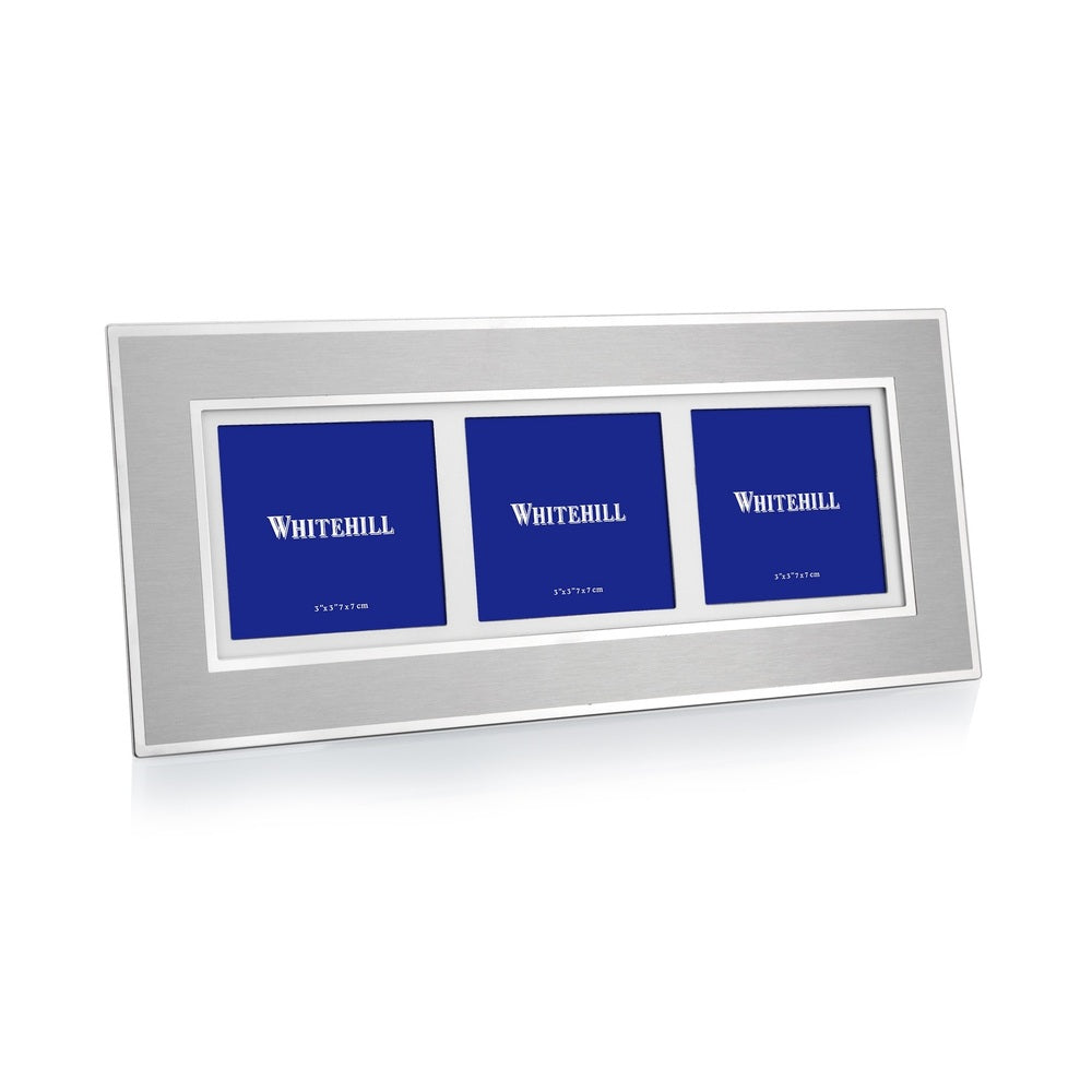 Whitehill Frames - Madison Triple Faux Silver Frame 3x3inch