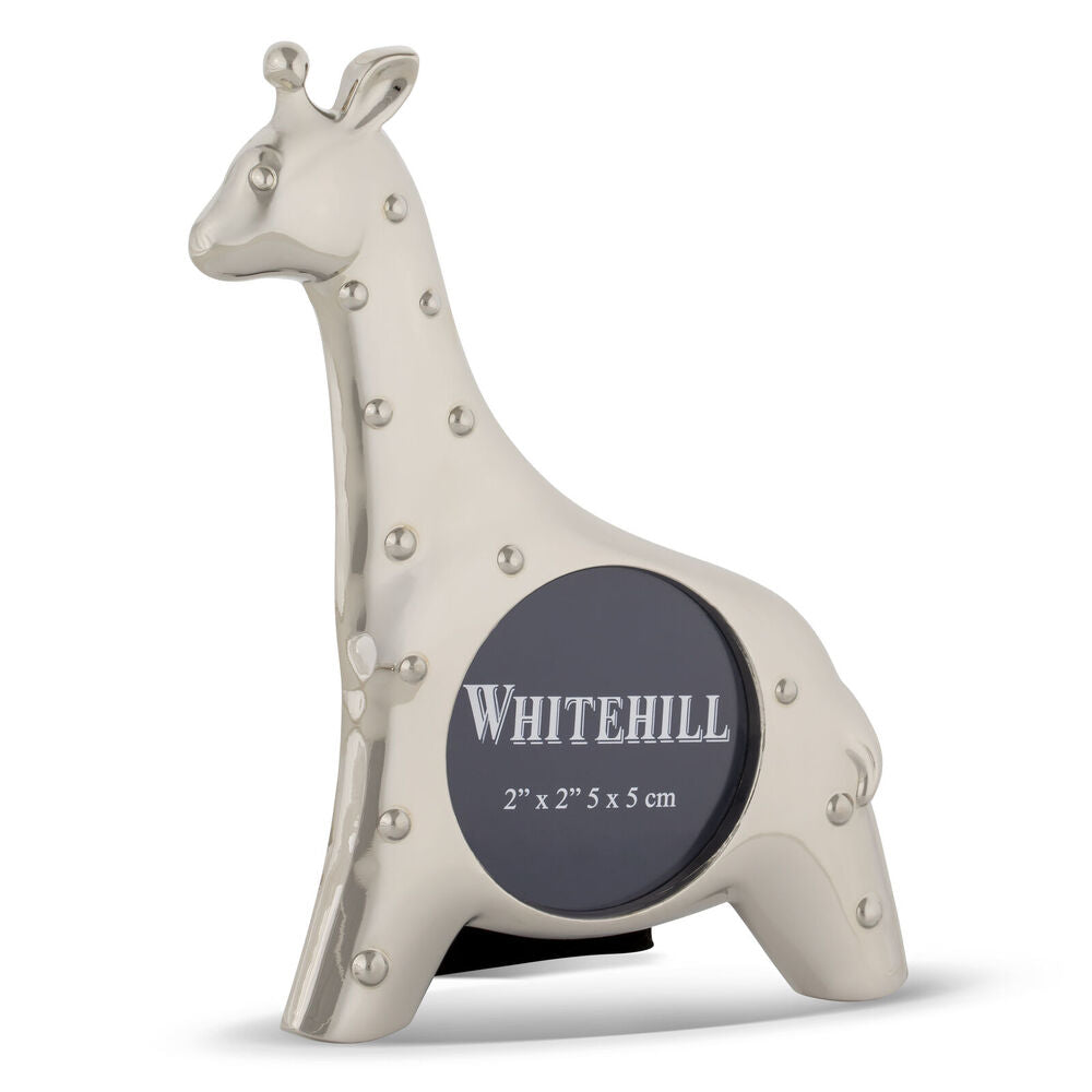 Whitehill Baby - Silver Plated Giraffe Frame 5cm x 5cm