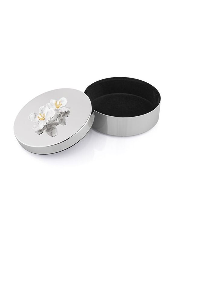Whitehill Giftware - Blossom Deco Nickel Plated Trinket Box