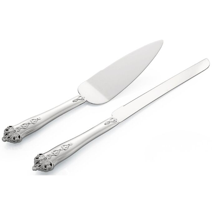 Whitehill Serveware - Cake Knife & Server with Crystals (Set of 2)