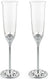 Whitehill Barware - Toasting Flutes with Crystals (Set of 2)