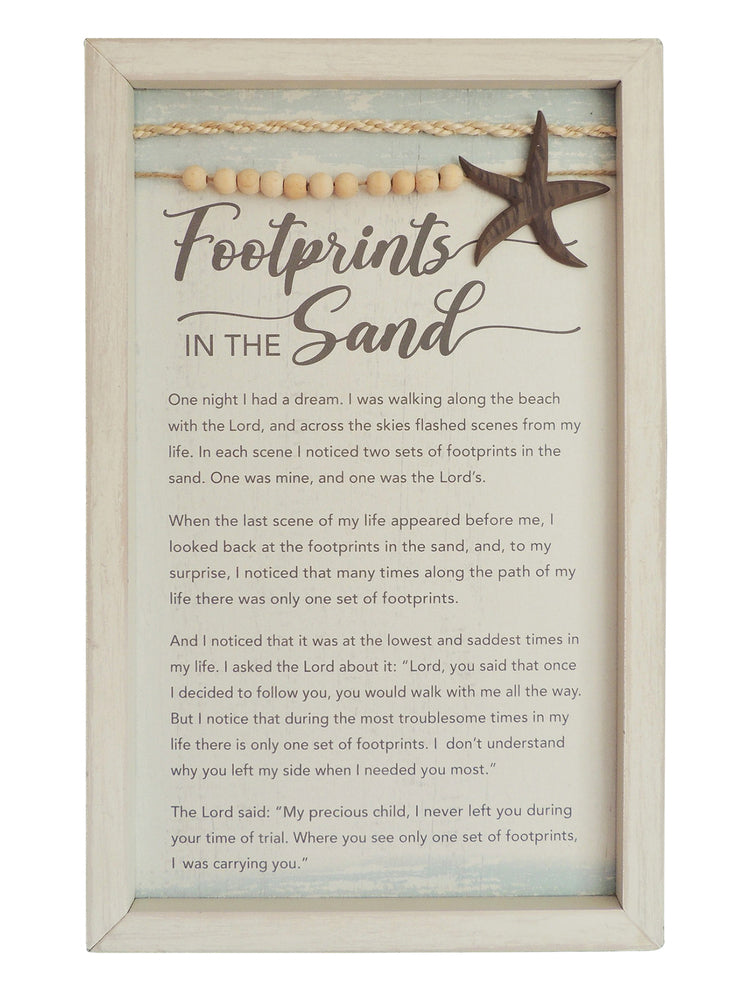 Footprints Framed Wall Plaque