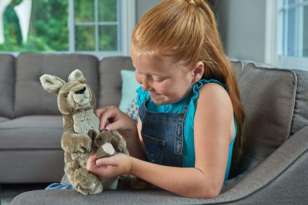 Wild Republic Cuddlekins - Kangaroo With Joey 12inch