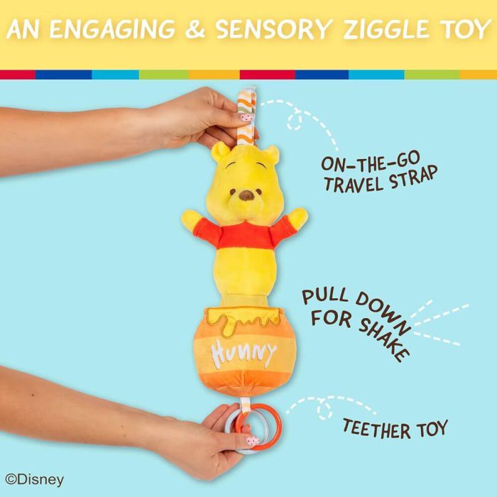 Disney Baby - Winnie the Pooh - Pull Down Honey Pot Ziggle Toy