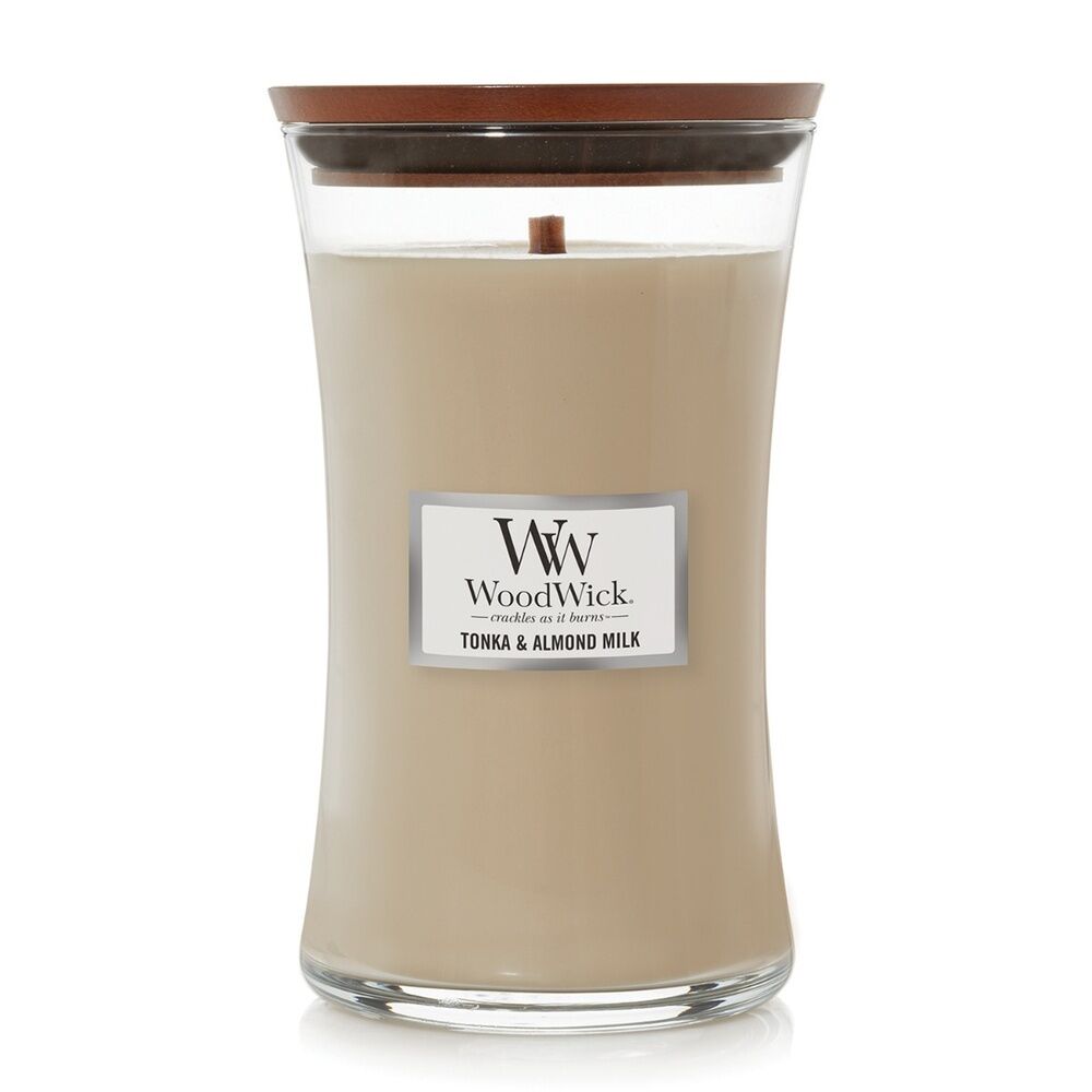 WoodWick Candle - Large Tonka & Almond Milk