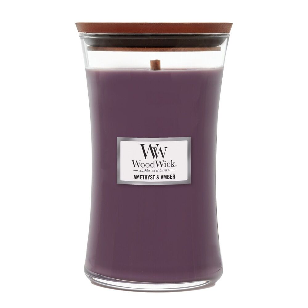 WoodWick Candle - Large Amethyst & Amber