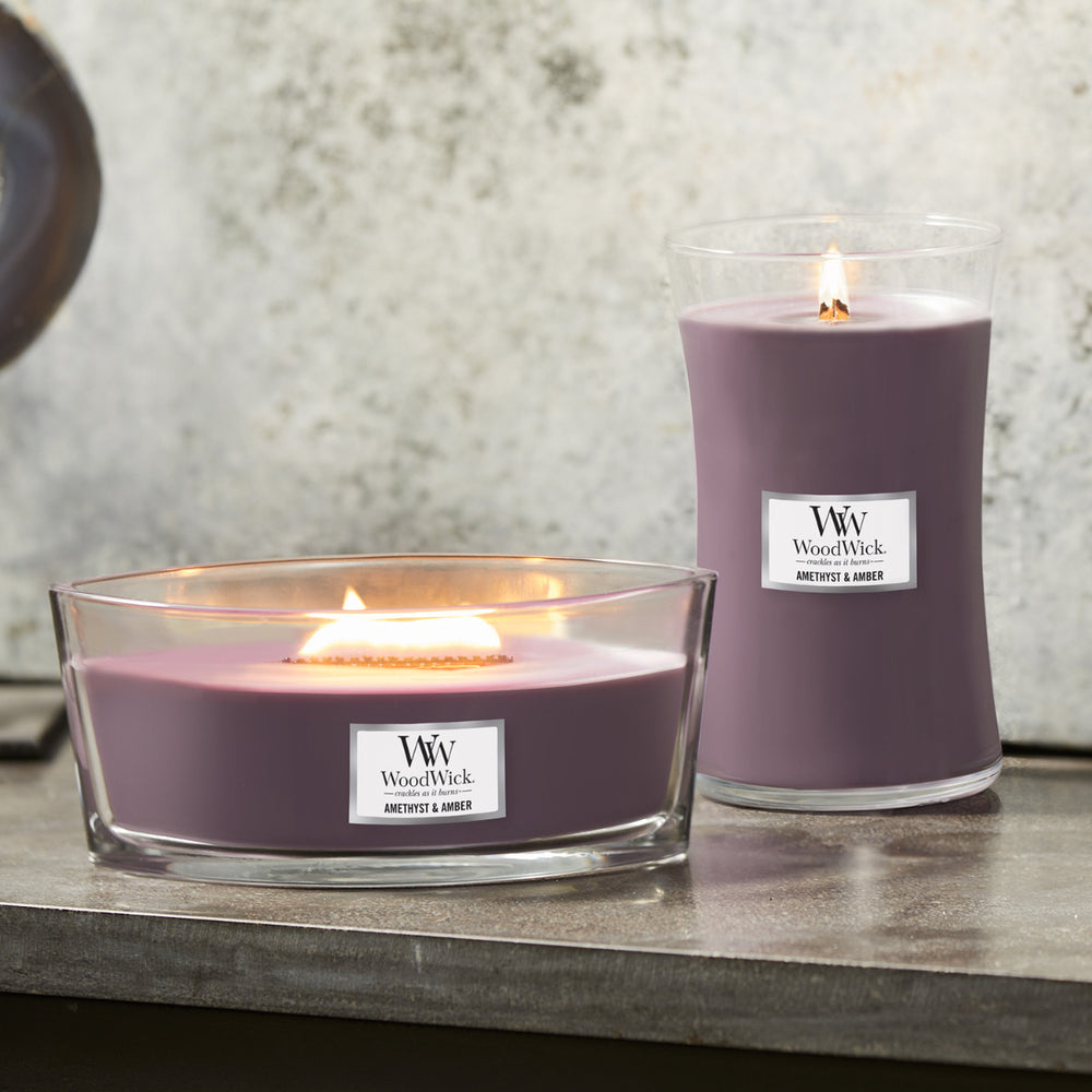 WoodWick Candle - Large Amethyst & Amber