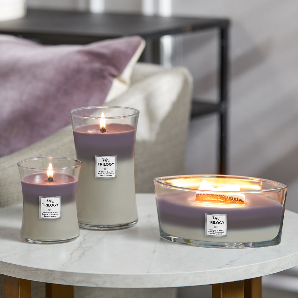 WoodWick Candle -  Large Trilogy Amethyst Sky
