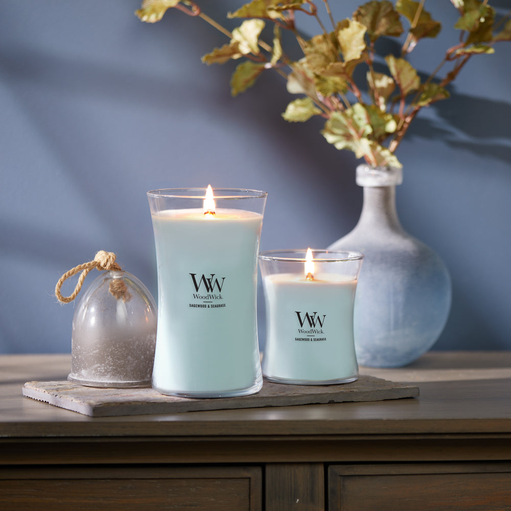 WoodWick Candle - Medium Sagewood & Seagrass