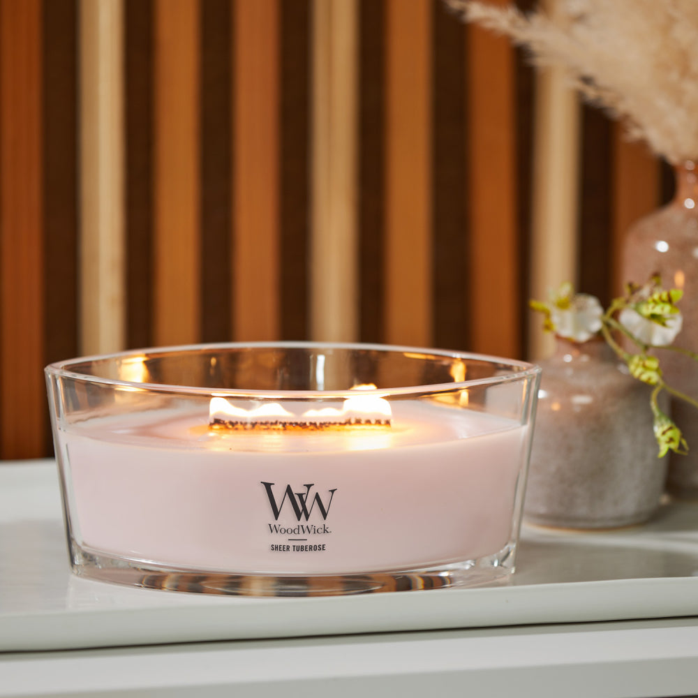 WoodWick Candle - Ellipse Sheer Tuberose