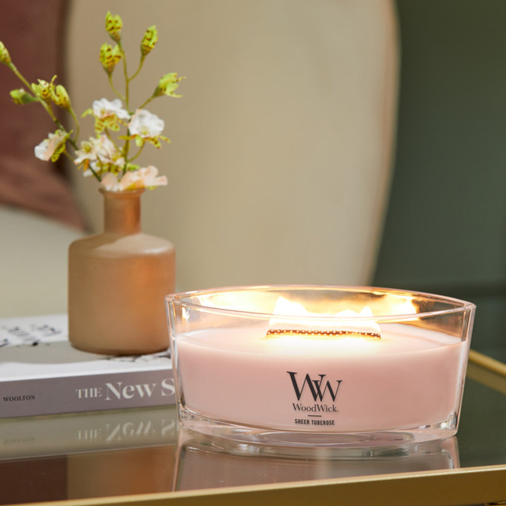 WoodWick Candle - Ellipse Sheer Tuberose