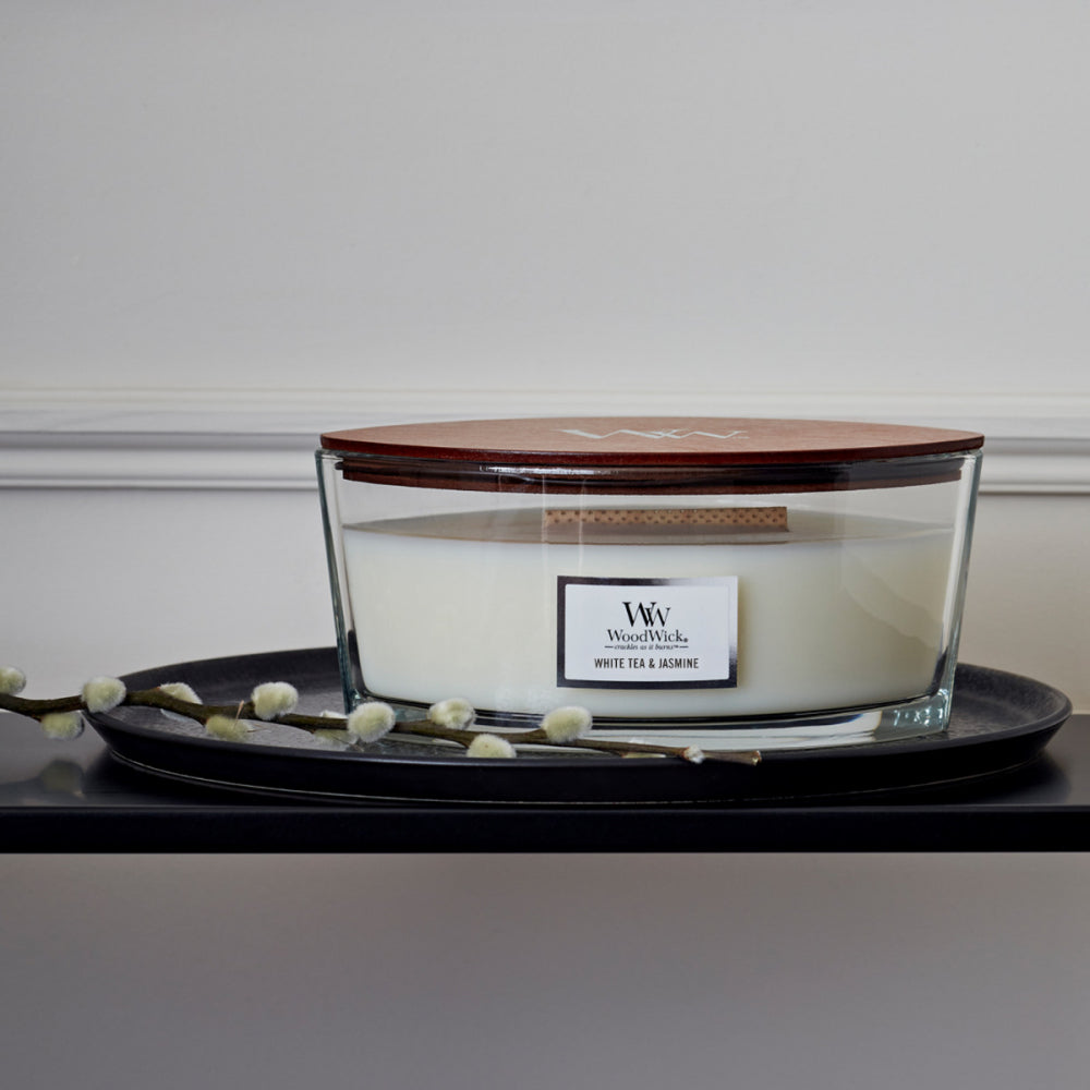 WoodWick Candle - Ellipse White Tea & Jasmine