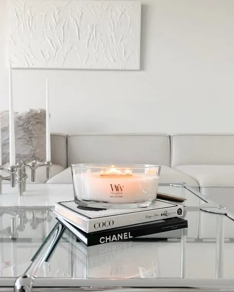 WoodWick Candle - Ellipse White Tea & Jasmine