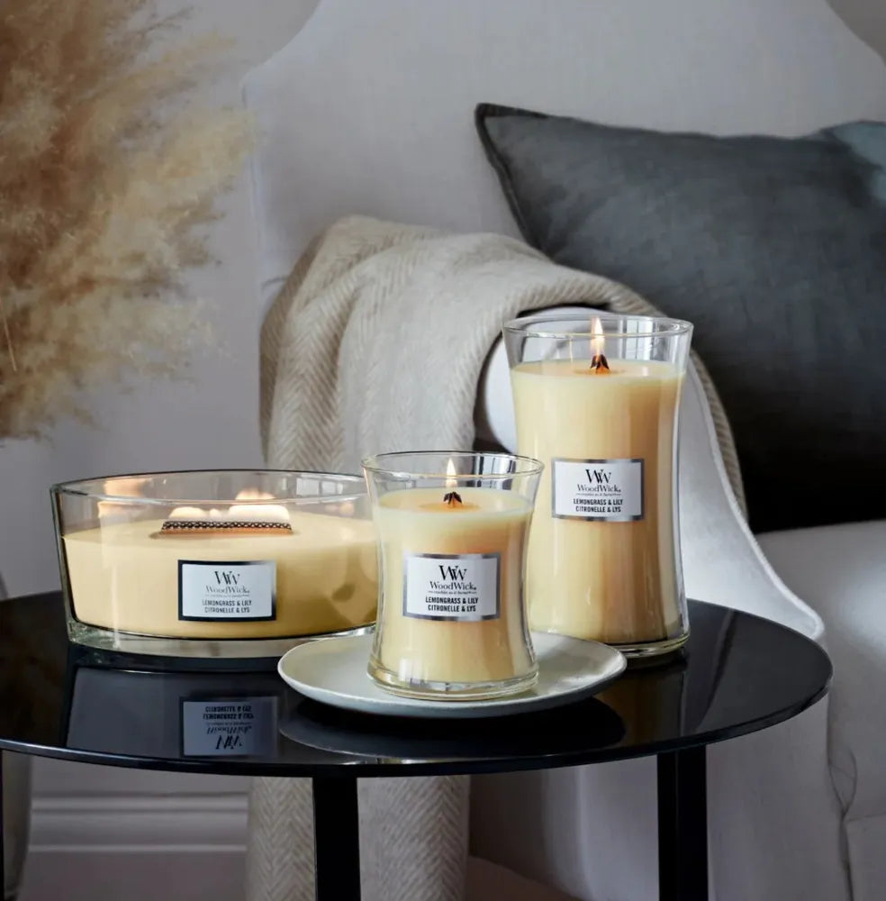 WoodWick Candle - Ellipse Lemongrass & Lily