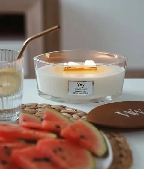 WoodWick Ellipse Candle - Island Coconut