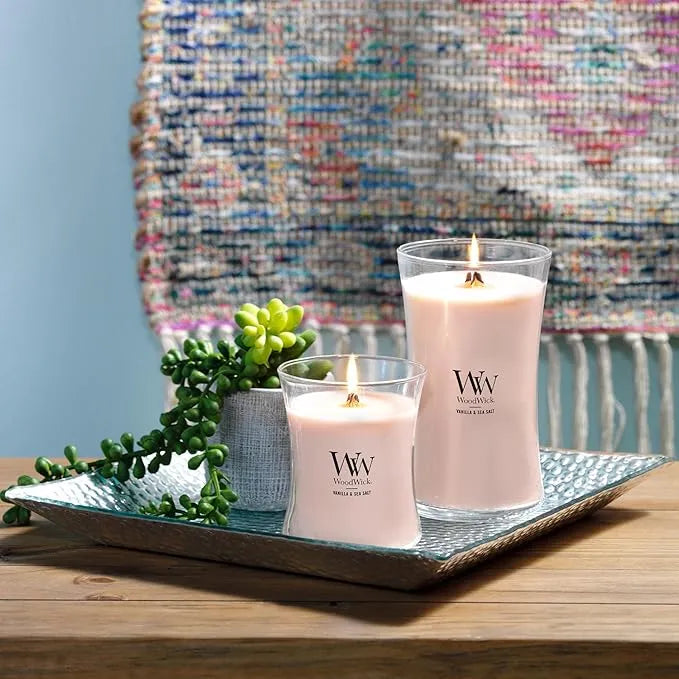 WoodWick Candle - Medium Vanilla & Sea Salt