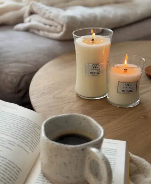 WoodWick Candle - Large White Tea & Jasmine