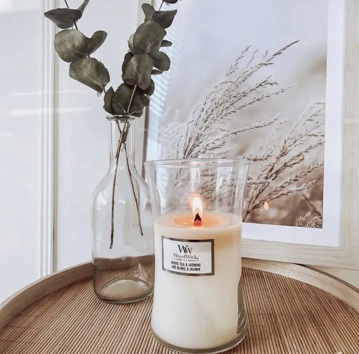 WoodWick Candle - Large White Tea & Jasmine