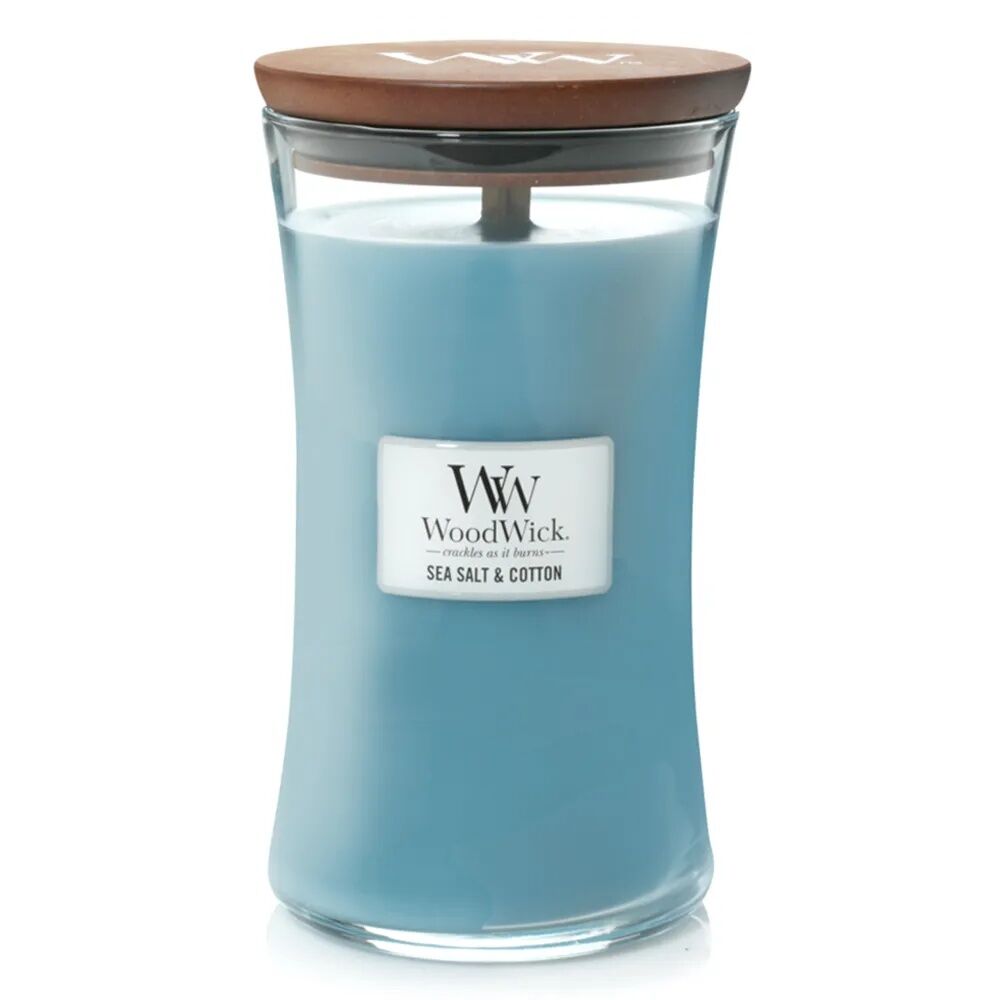 WoodWick Candle - Large Sea Salt & Cotton