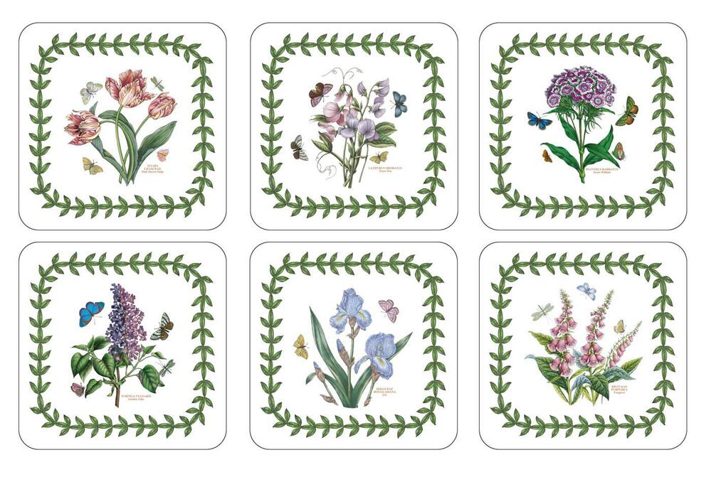 Pimpernel Botanic Garden - Coasters - (Set of 6) Mixed Motifs