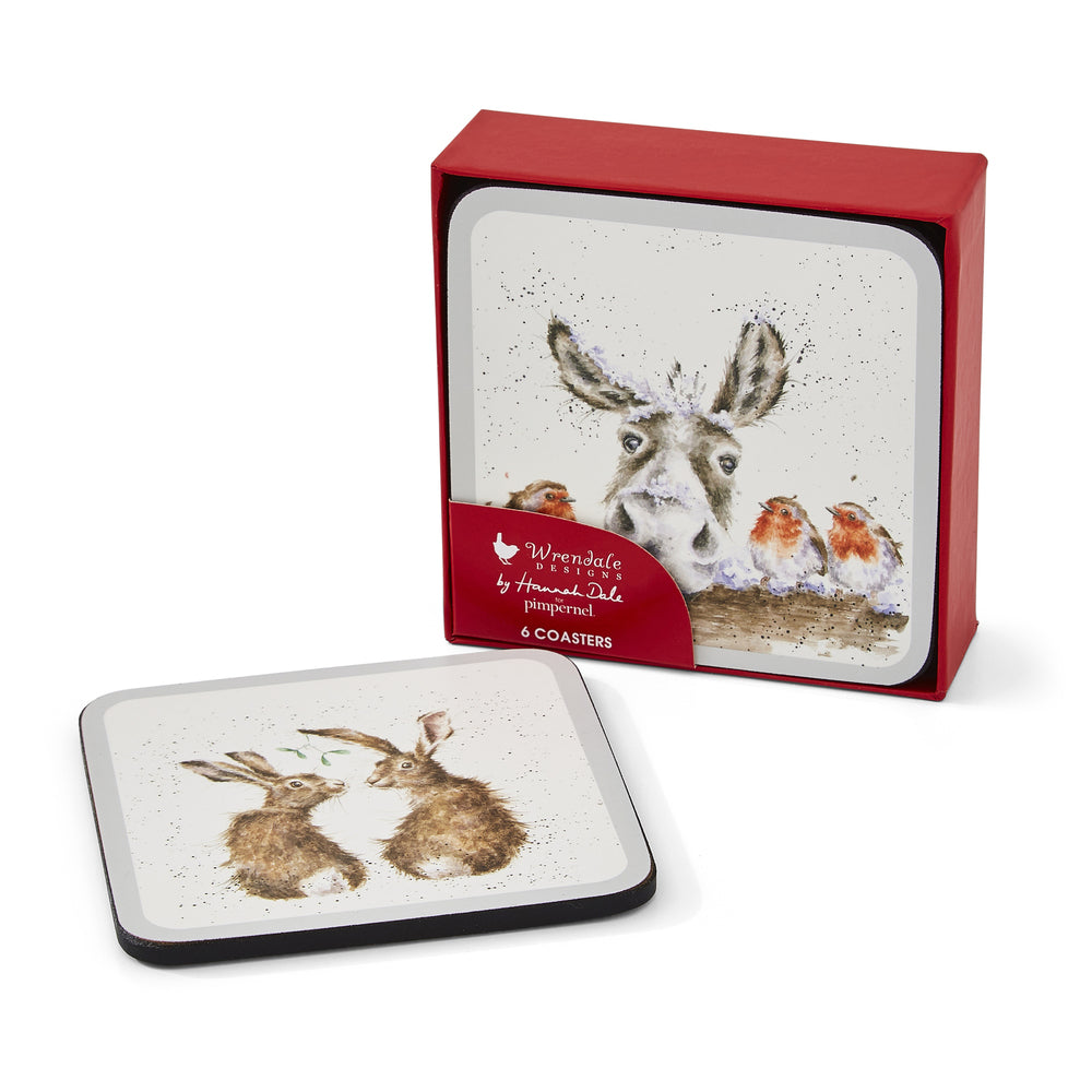 Royal Worcester Wrendale Christmas Coasters - Woodland Animals (Set of 6)