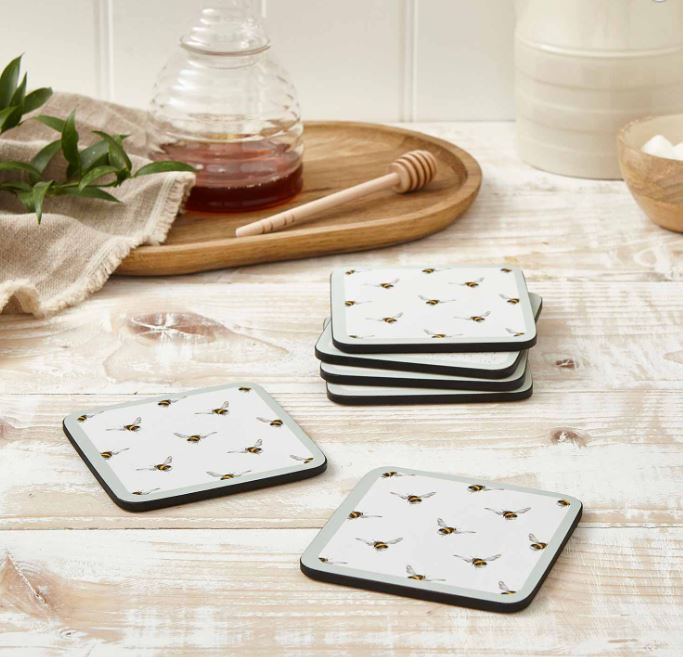 Wrendale Designs by Pimpernel Coasters - Flight of the Bumblebee Set of 6