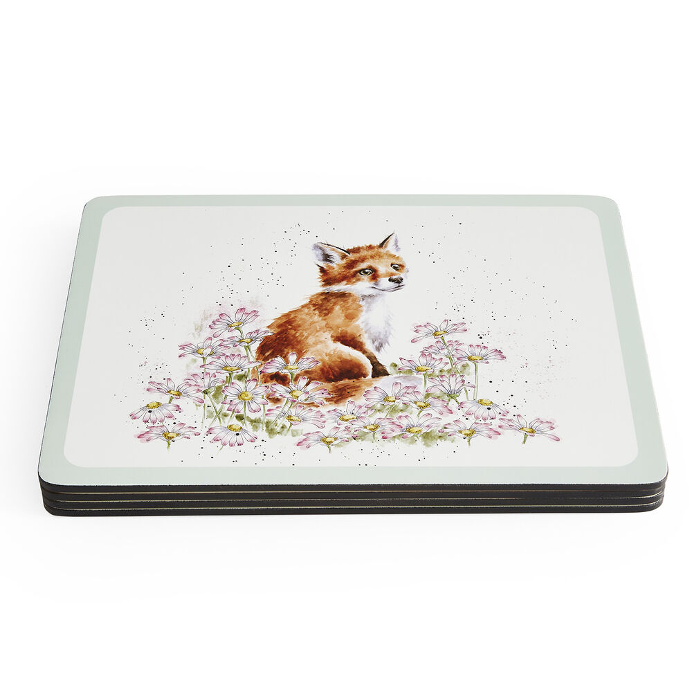 Wrendale Designs by Pimpernel Placemats - 'Wildflower' Animal Set of 4 Regular