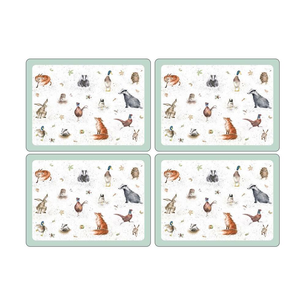 Wrendale Designs by Pimpernel Placemats - Woodland Animals Set of 4 Large