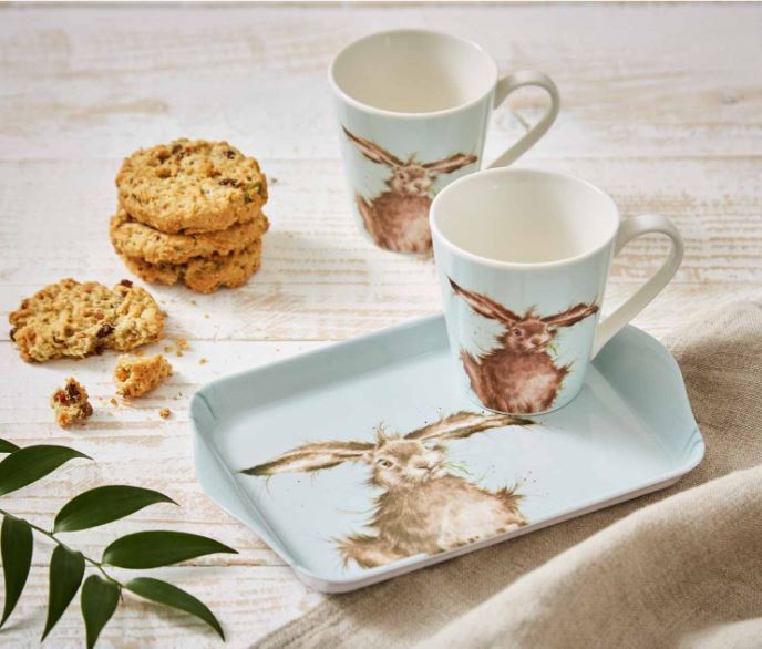 Wrendale Designs by Pimpernel Mug and Tray Set - Hare