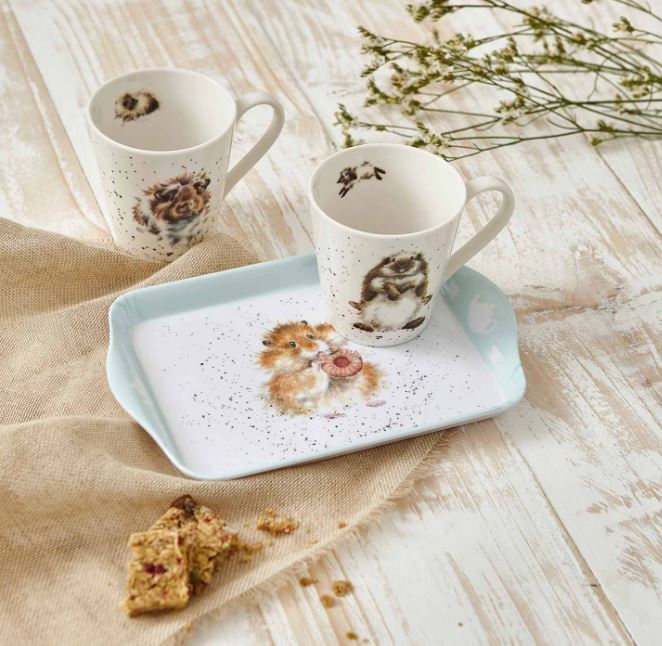 Wrendale Designs by Pimpernel Mug and Tray Set - Diet Starts Tomorrow Hamster
