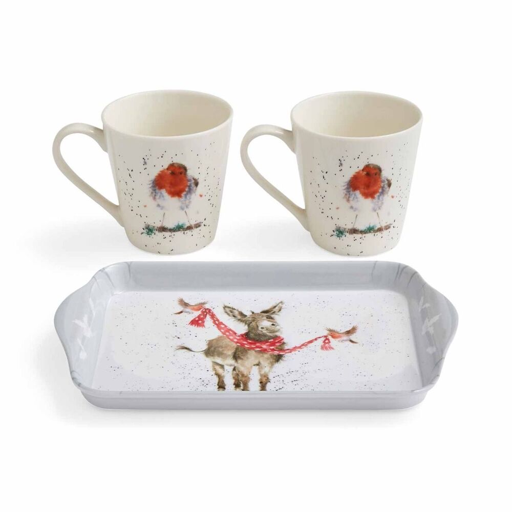 Wrendale Designs by Pimpernel Mug And Tray Set - Winter Friends