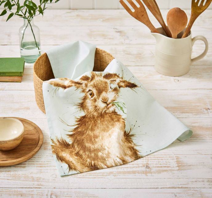 Wrendale Designs by Pimpernel Tea Towel - Green Hare