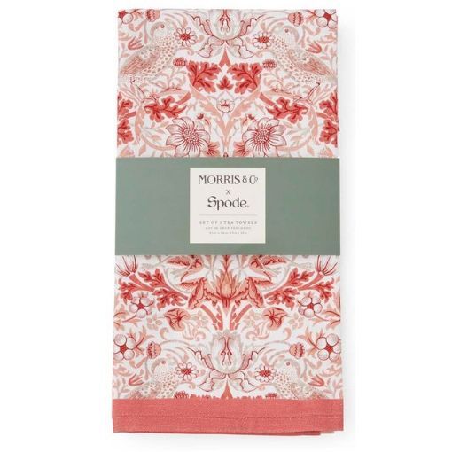 Spode Morris & Co - Strawberry Thief Tea Towel (Set of 2)