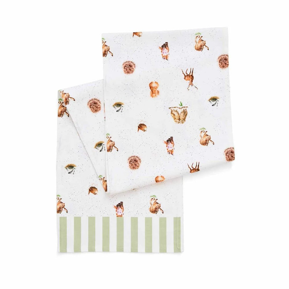 Wrendale Designs by Pimpernel Table Runner - Woodland & Stripes