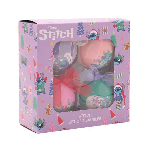 Disney Christmas By Widdop And Co Bauble Set - Stitch