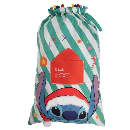 Disney Christmas By Widdop And Co Sack - Stitch