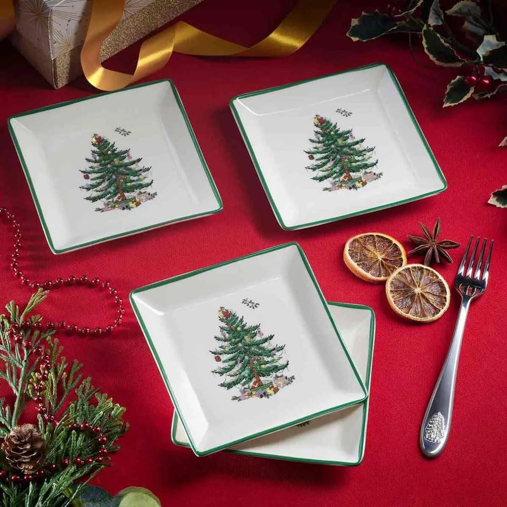 Spode Christmas Tree - Tidbit Plates - 12cm (Set of 4)