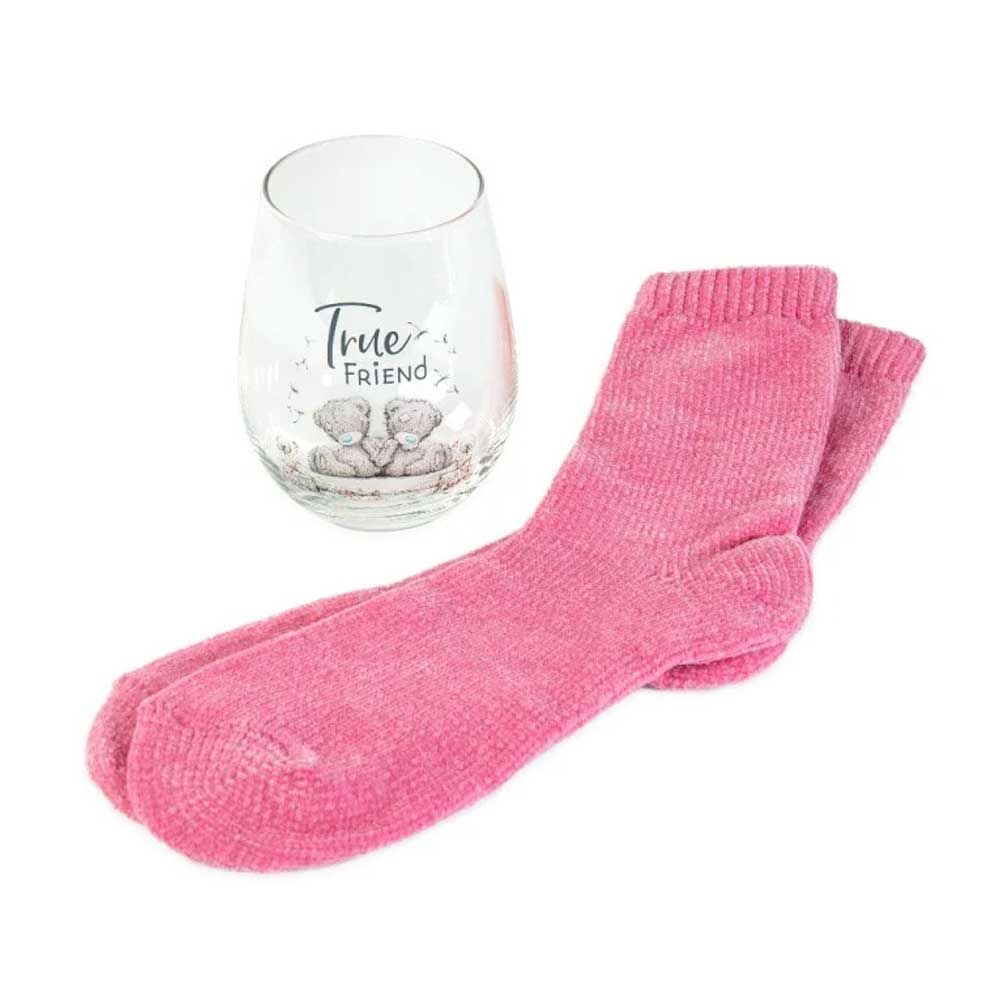 Tatty Teddy Me To You Socks & Wine Glass Gift Set - True Friend