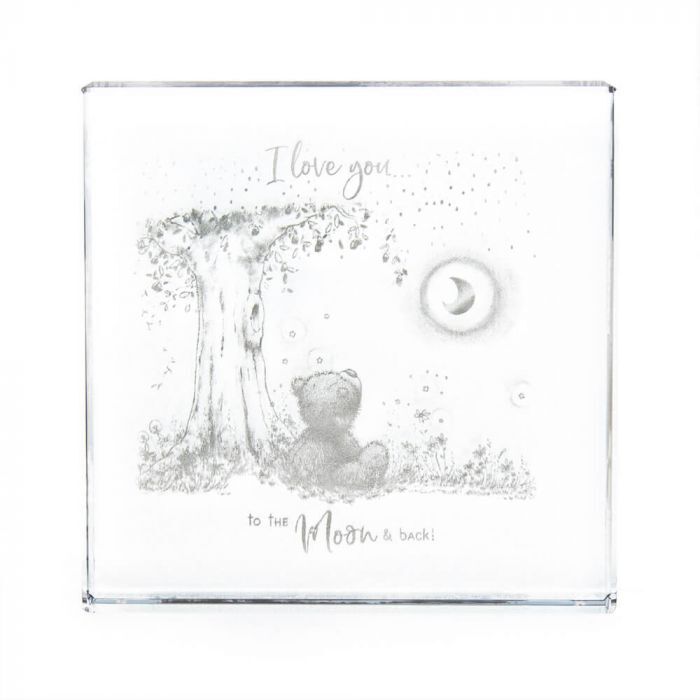 Tatty Teddy Me To You Signature Collection Candle & Glass Plaque Set - Moon & Back