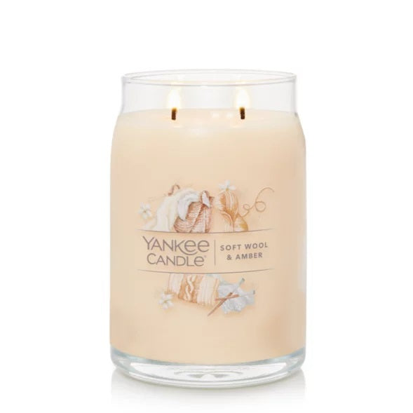 Yankee Candle Signature Large Jar - Soft Wool & Amber