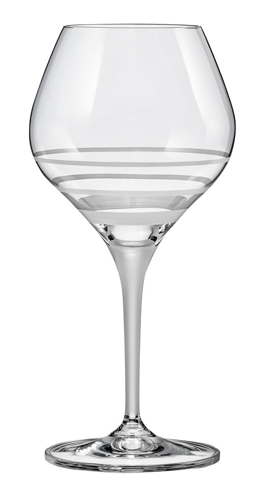 Bohemia Crystal Circle Matte Wine Glass 350ml Set of 2